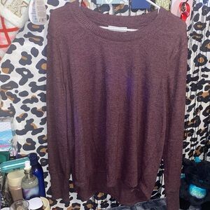 NINE WEST LONG SLEEVE HEATHER SOFT TOP